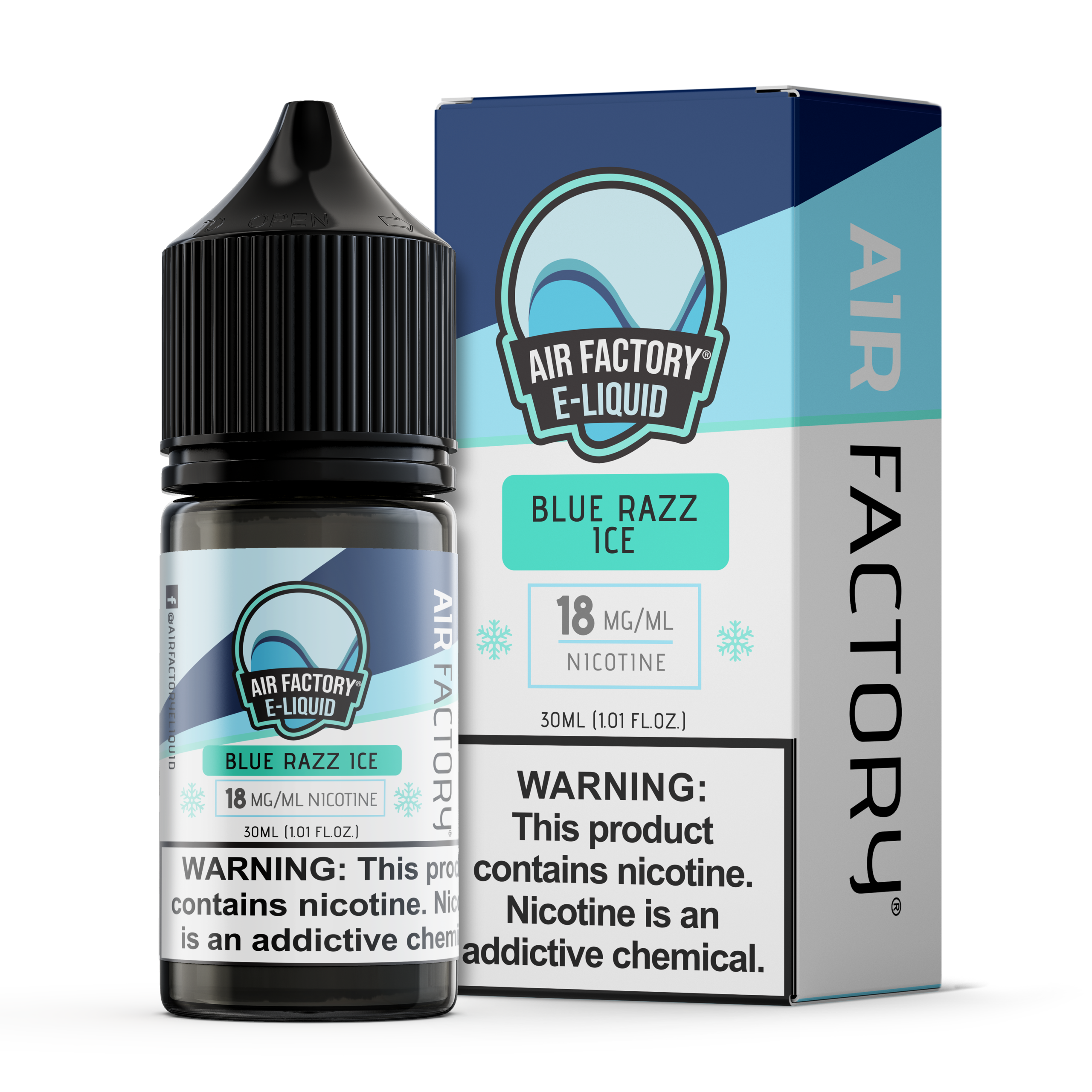 Air Factory Blue Razz Ice Duo e-liquid 30ml 18mg nicotine
