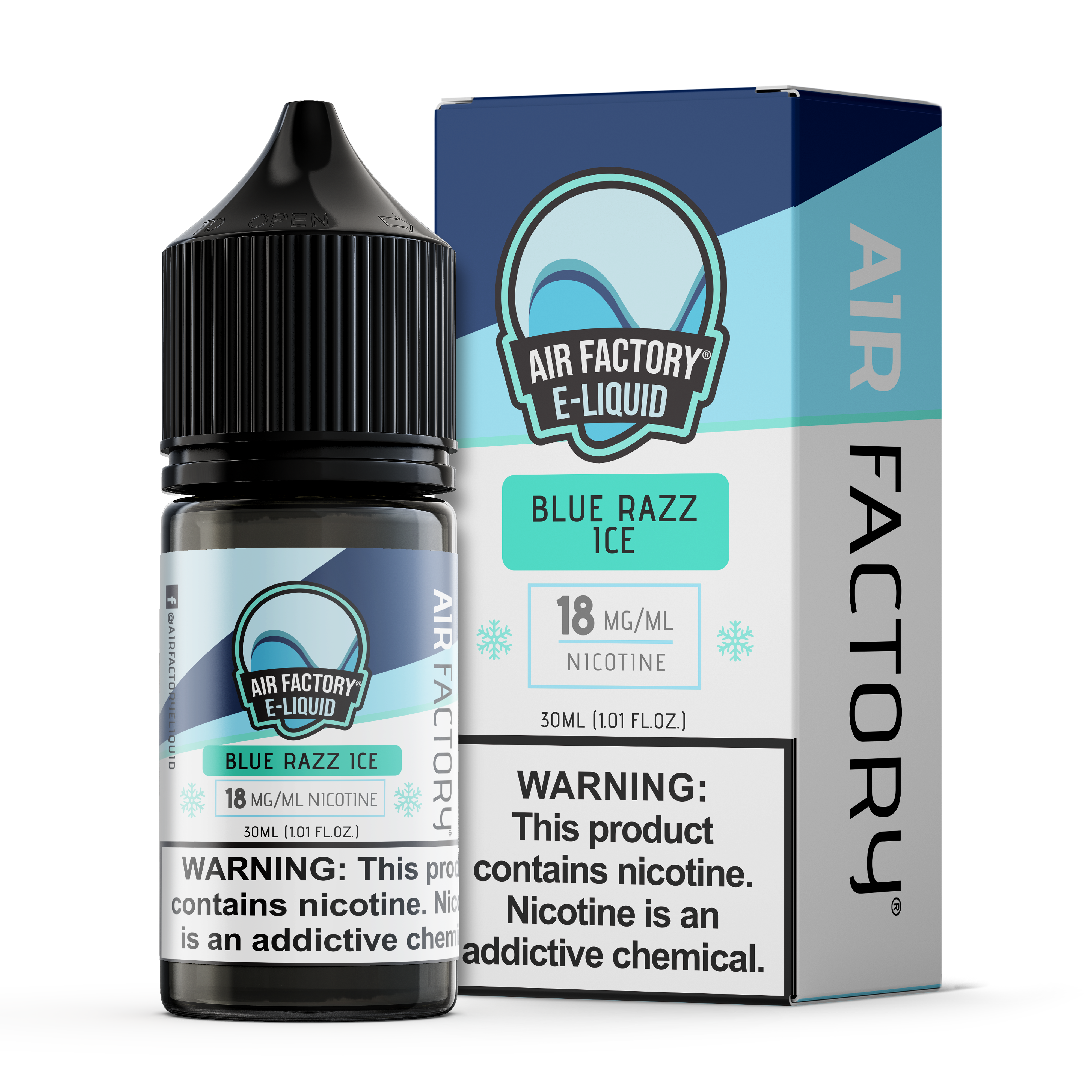 Air Factory Blue Razz Ice salt nic 30ml bottle