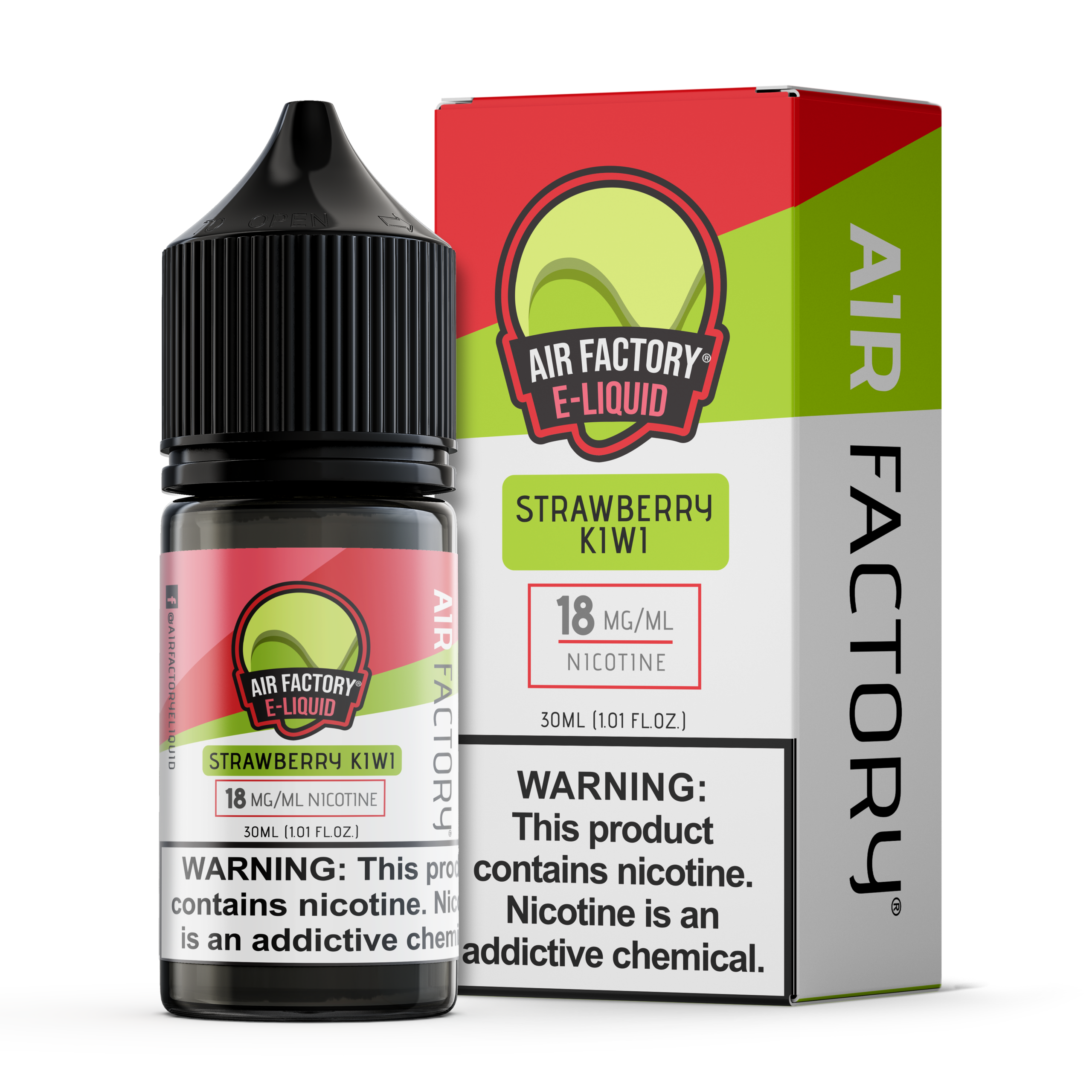 Air Factory Strawberry Kiwi Duo e-liquid 30ml 18mg nicotine