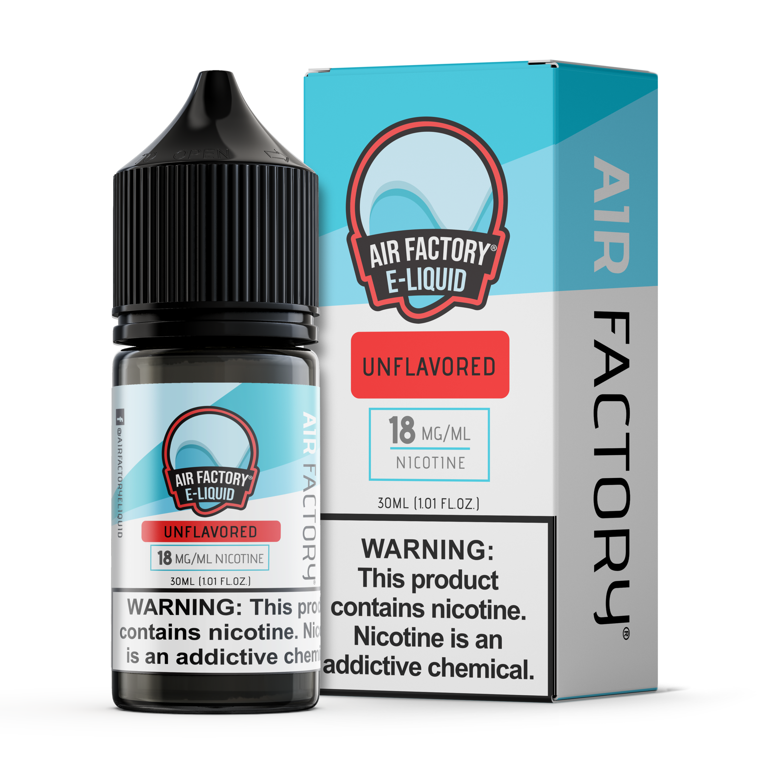Air Factory Unflavored Duo e-liquid 30ml 18mg nicotine