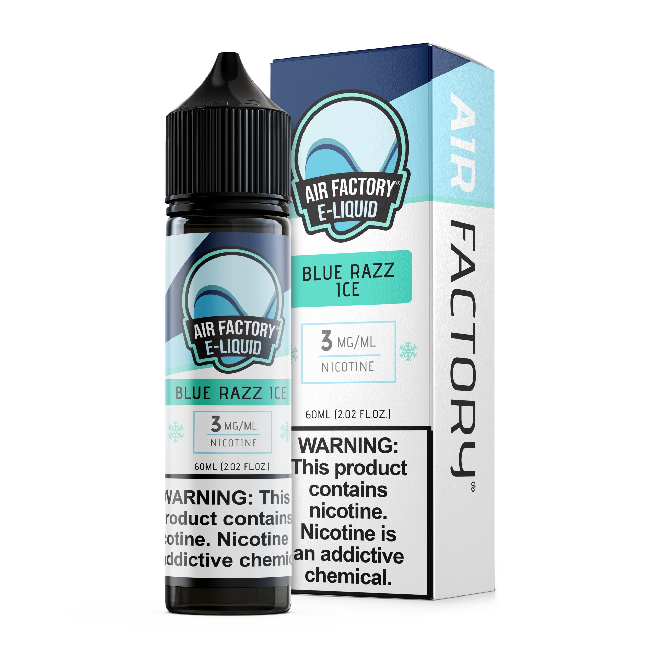 Air Factory Blue Razz Ice e-liquid 60ml 3mg nicotine