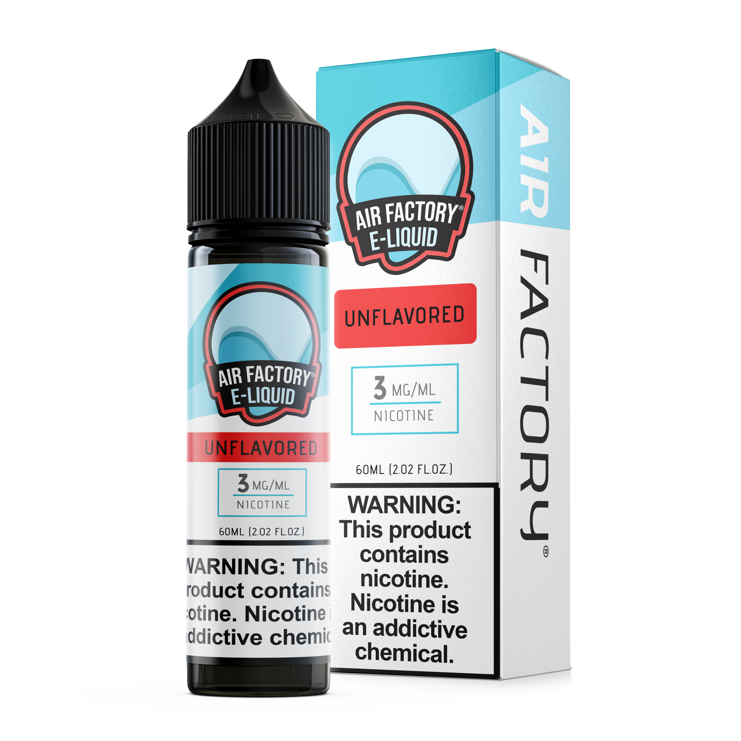 Air Factory Unflavored e-liquid 60ml 3mg nicotine